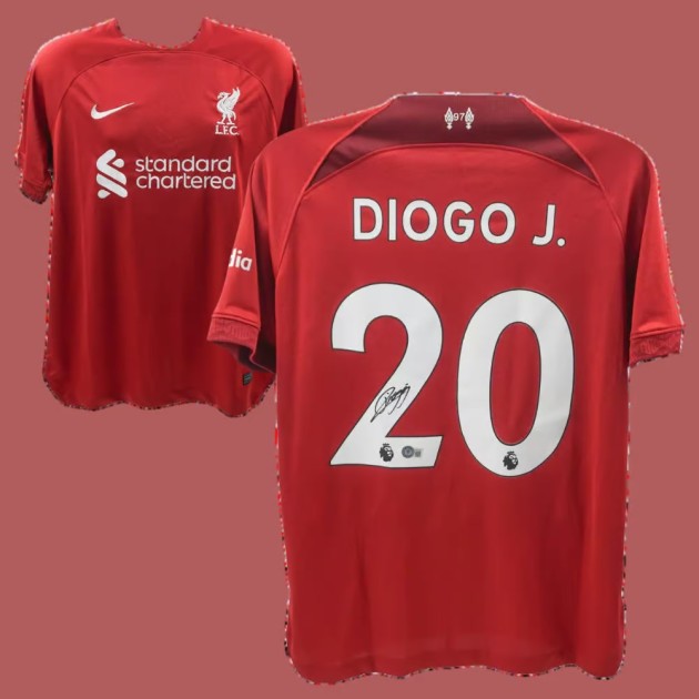 Replica maglia Liverpool firmata da Diogo Jota