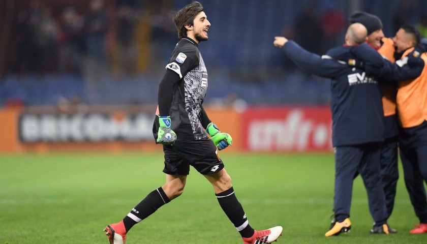 Perin's Signed Match-Worn 2018 Genoa-Inter Shirt