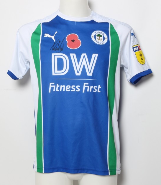 Josh Windass' Match-Worn Wigan Athletic Signed Poppy Home Shirt 