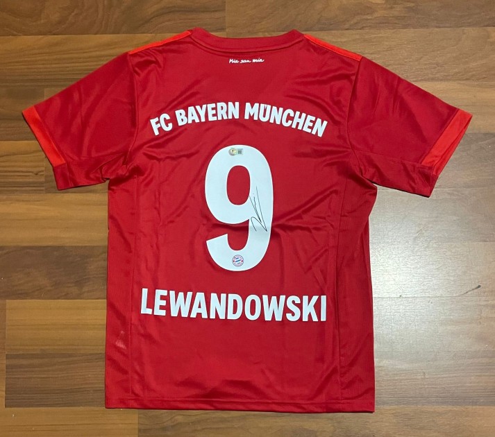 Replica della maglia del Bayern Monaco 2019/20 firmata da Robert Lewandowski