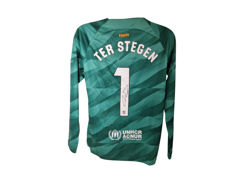 Marc-Andre ter Stegen's FC Barcelona 2023/24 Signed Replica Shirt