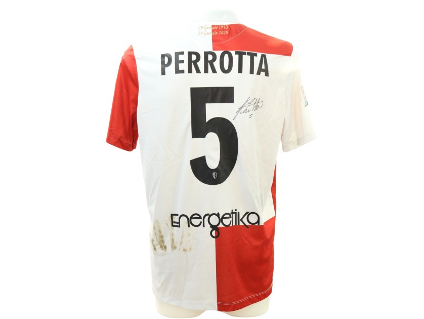Perrotta's Signed Unwashed Shirt, Padova vs Pro Vercelli 2025 - Special 115th Anniversary