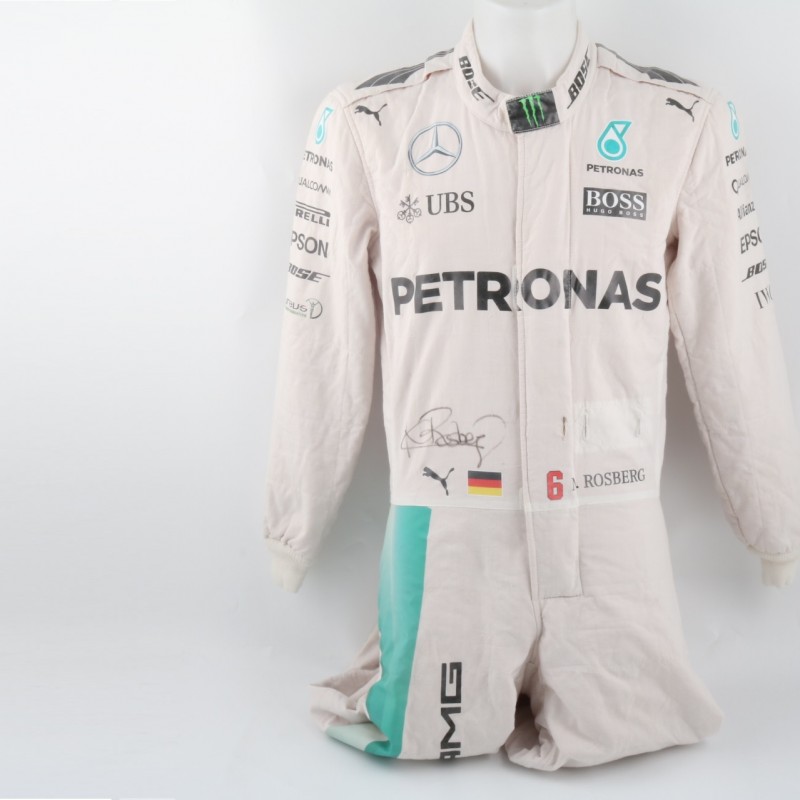 Tuta indossata da Nico Rosberg con la Mercedes, stagione F1 2016 - autografata + COA
