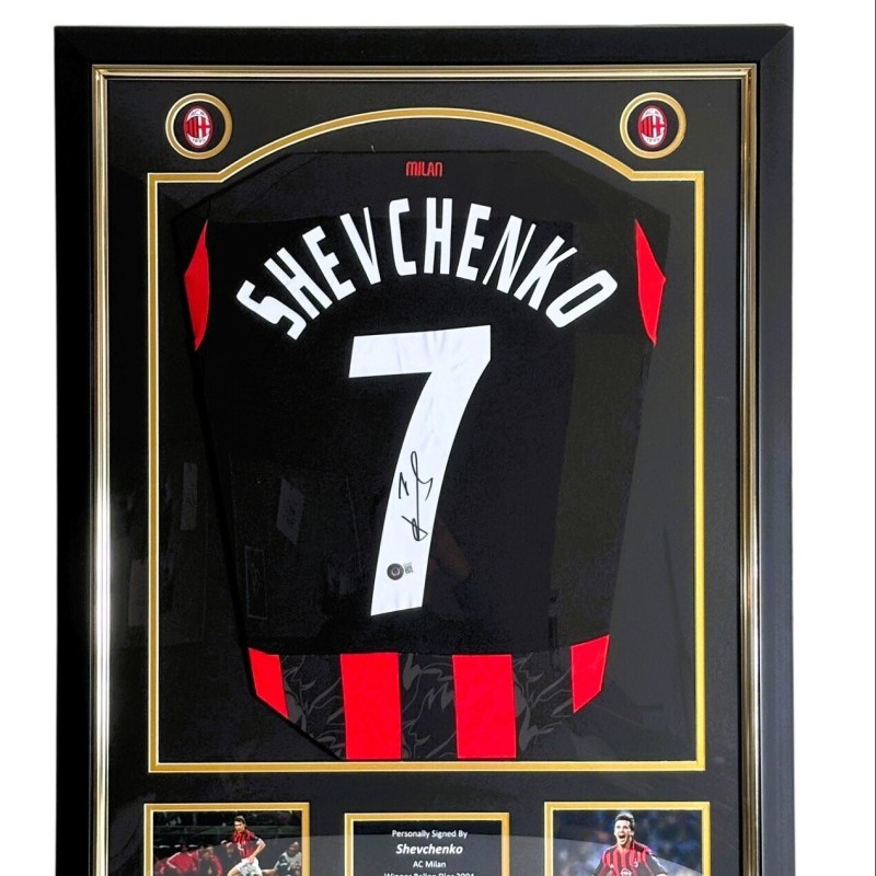 Andriy Shevchenko's AC Milan 2025/26 Signed and Framed Home Shirt