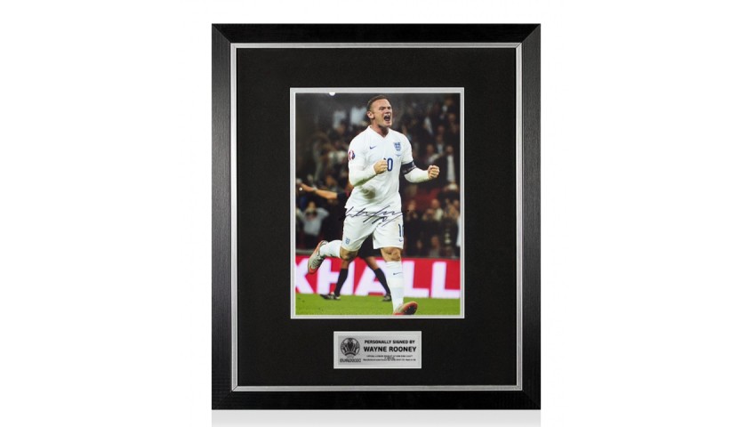 Rooney Official UEFA EURO 2020 Signed and Framed England Photo