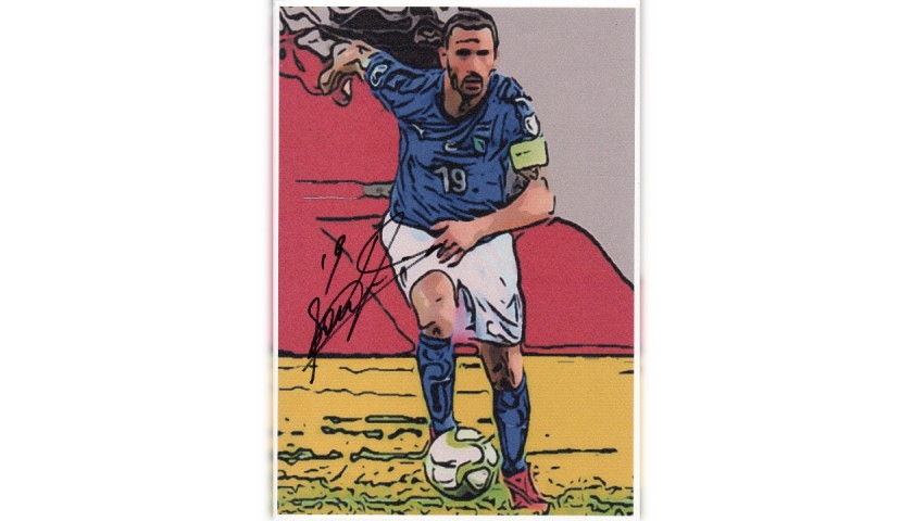 Leonardo Bonucci - Signed Pop Artwork by Gabriele Salvatore 