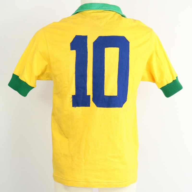 Pele Brazil Worn and Signed Shirt, 1965