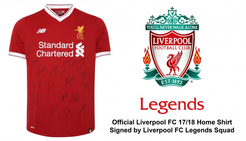 Liverpool FC Legends Home Shirt Signed by Legends