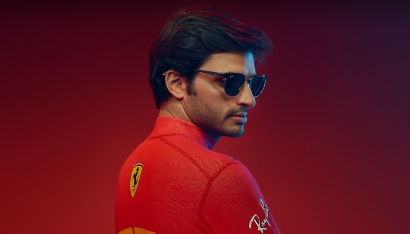 Two Pairs of Ray-Ban Limited Edition Ferrari Sunglasses - Personalized by Leclerc and Sainz