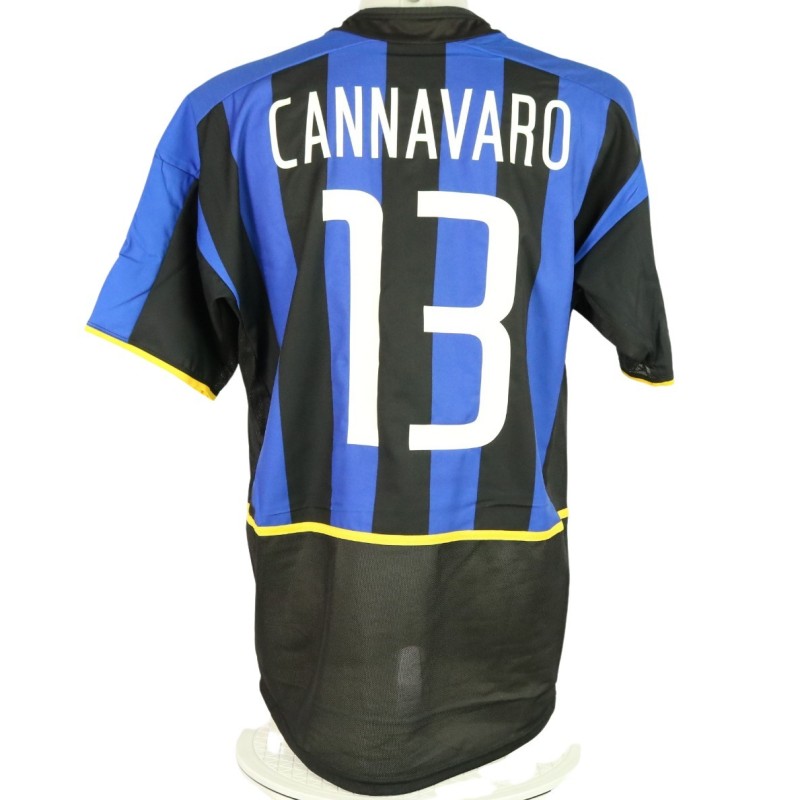 Cannavaro's Inter FC Match-Issued Shirt, 2002/03 - CharityStars