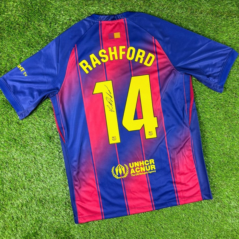 Marcus Rashford Signed Barcelona 2025-26 Home Football Shirt COA