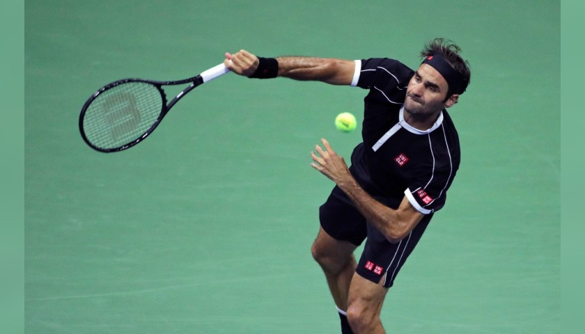 Roger Federer's Match-Issued Signed Shirt, US Open 2019