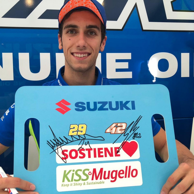 KiSS Mugello Suzuki Banner - Signed by Iannone and Rins