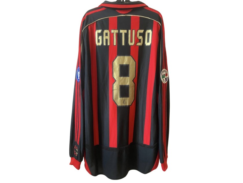 Gattuso's Match-Worn Shirt, Milan vs Roma Italian Cup 2007