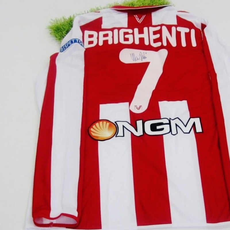 Brighenti Vicenza match worn/issued shirt, Serie B 2014/2015 - signed