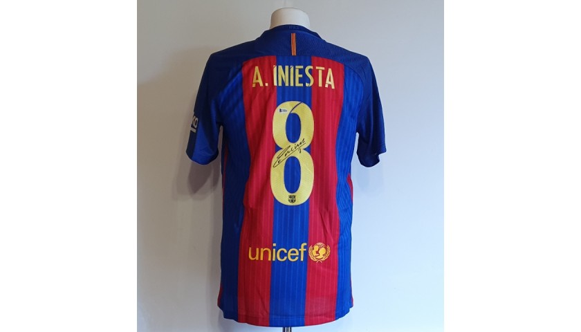 Iniesta sales signed jersey