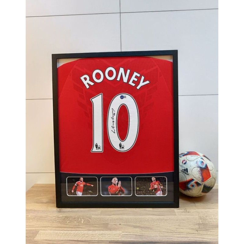 Wayne Rooney's Manchester United Signed and Framed Shirt
