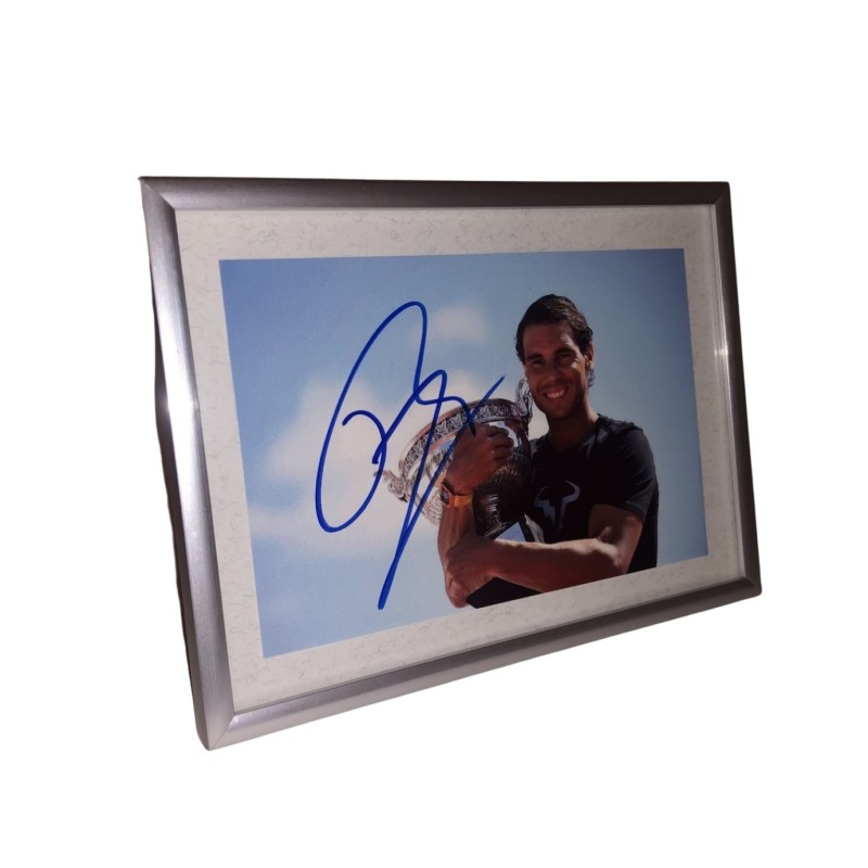 Fotografia autografata da Rafael Nadal