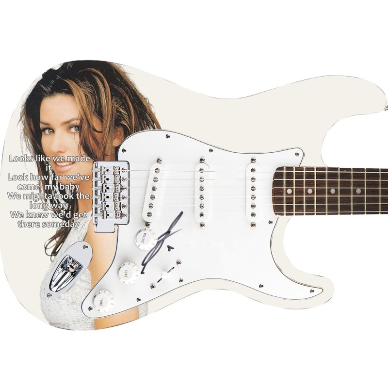 Shania Twain Signed Custom Graphics Guitar