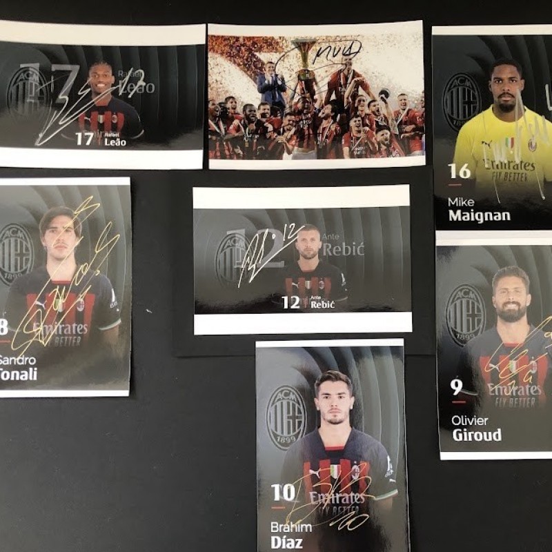 Set of Photographs Signed by AC Milan Players