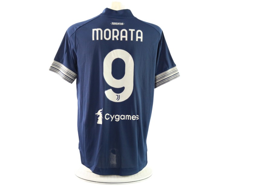 R - Morata's Juventus Match-Issued Shirt, 2020/21