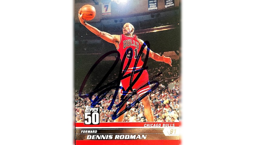 Dennis Rodman Signed Rookie Card - CharityStars