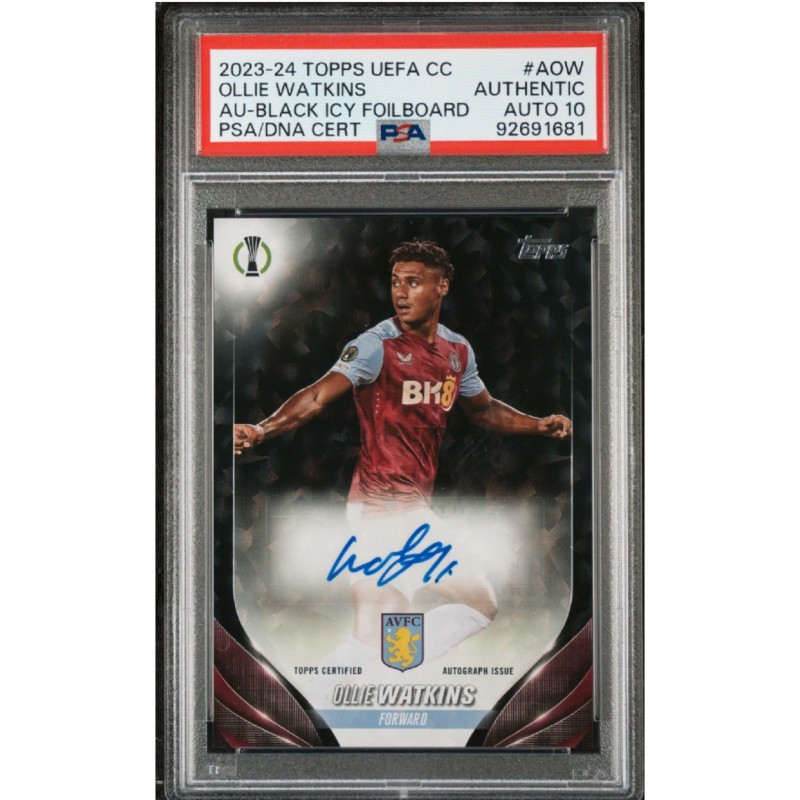 Ollie Watkins Signed Topps UCC Aston Villa Card