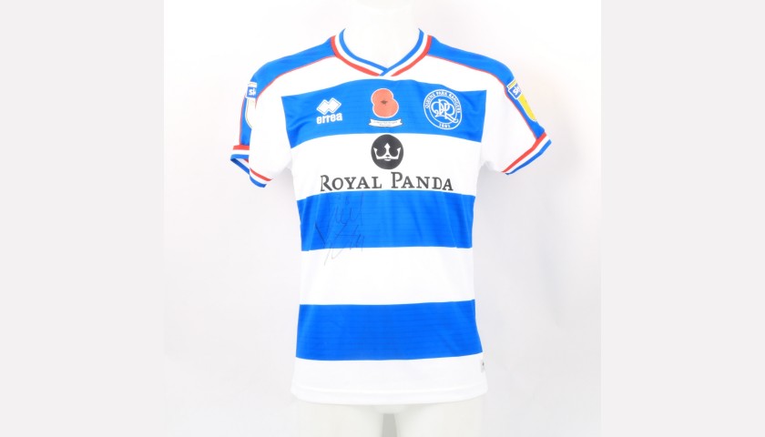 Smyth's Queens Park Rangers Match-Issued Signed Poppy Shirt 