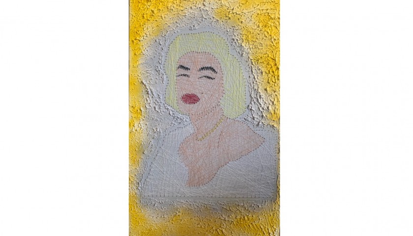 "Marilyne on nail & wire” Maxi Portrait by Edoardo Aguzzi