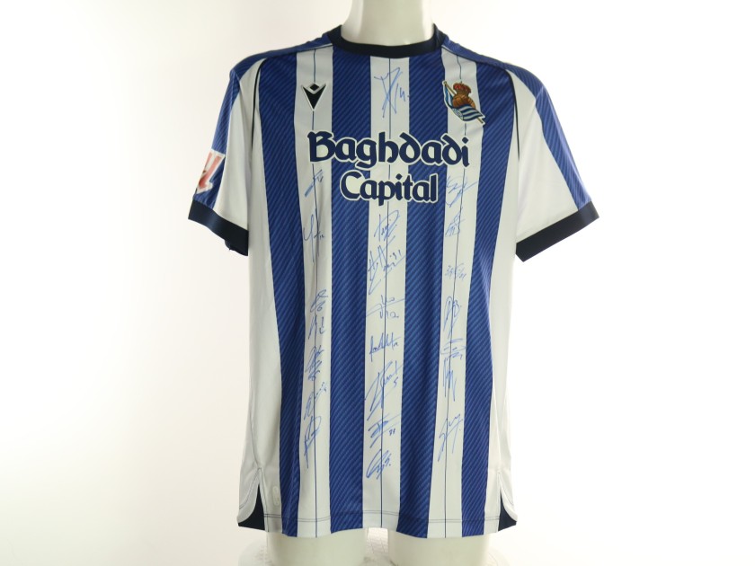 Real Sociedad's Official Shirt, 2025/26 - Signed by the Players