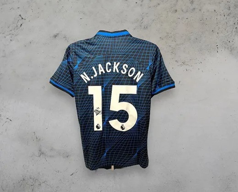 Nicolas Jackson's Chelsea 2023/24 Signed and Framed Away Shirt