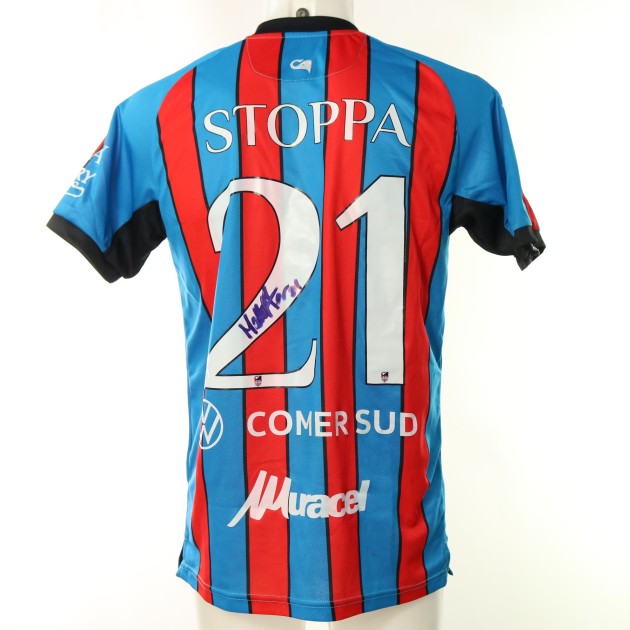 Stoppa's unwashed Signed Shirt, Catania vs Trapani 2024 