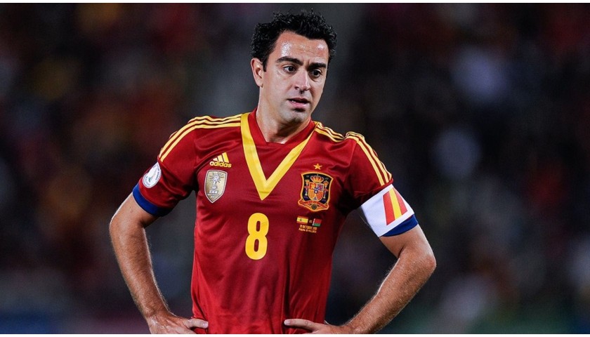 Xavi's Spain Signed Match Shirt, 2012/13