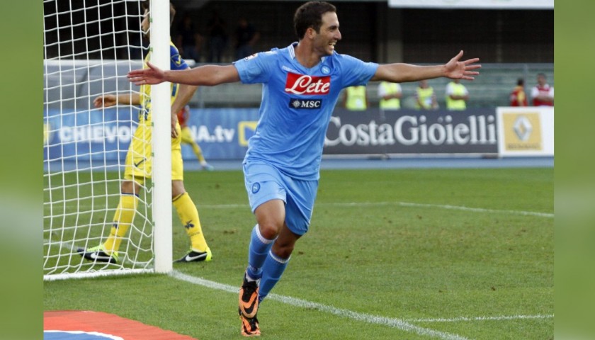 Higuain's Napoli Worn and Signed Shirt, 2013/14 