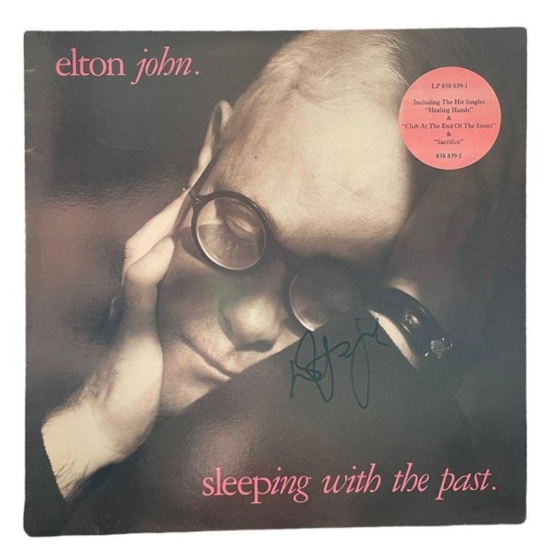 Elton John Signed 'Sleeping With The Past' Vinyl LP