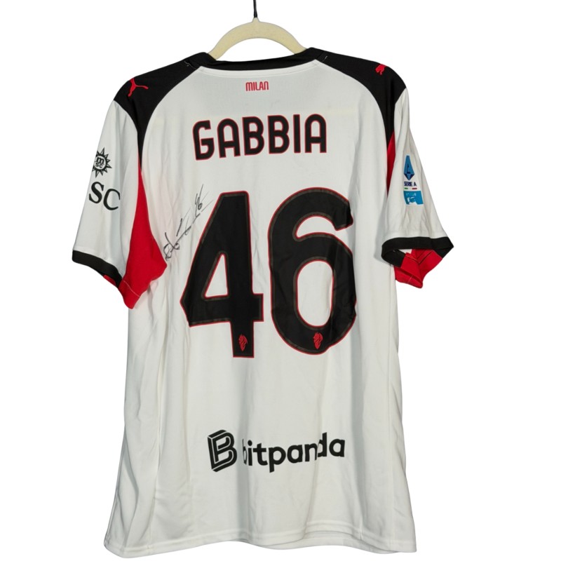 Gabbia's Milan Signed Official Shirt, 2025/26