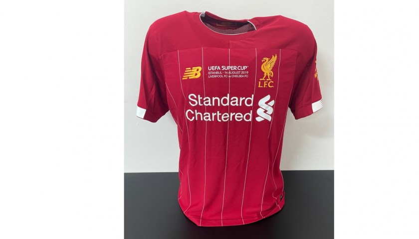 Van Dijk's Official Liverpool Signed Shirt, UEFA Super Cup 2019