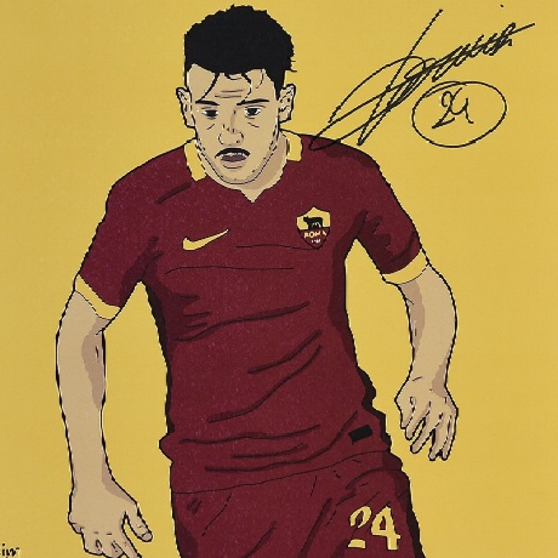 Signed Illustration of Footballer Florenzi
