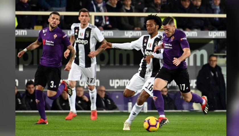 Maglia Biraghi indossata Fiorentina-Juventus, Patch Mandela