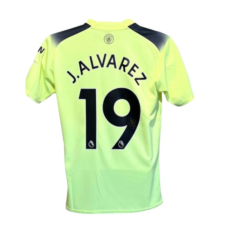 Julián Álvarez's Manchester City 2022/23 Signed Official Third Shirt 