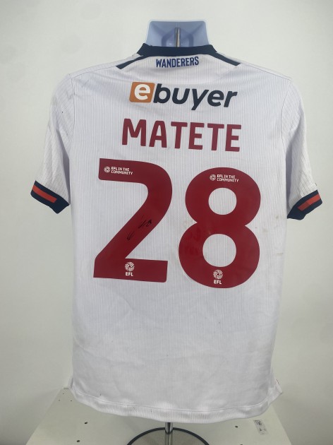 Jay Matete's Bolton Wanderers Signed Match Worn Shirt, vs Fleetwood 