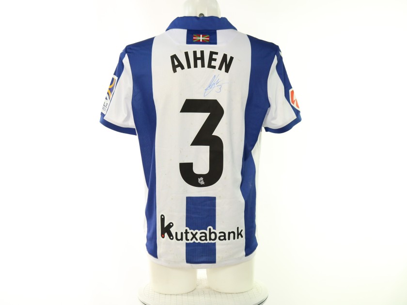 Maglia Aihen Real Sociedad vs Getafe Unwashed, 2025 - Autografata