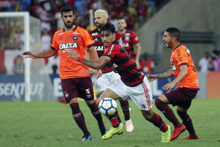 Paqueta's Worn Shirt, Flamengo-Atletico Paranaense 2018