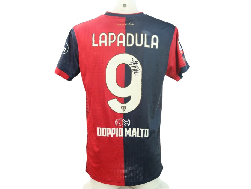 Lapadula's Signed Unwashed Shirt, Cagliari vs Cremonese 2024