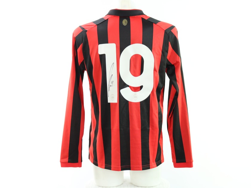 Theo Hernandez's Milan Signed Official Shirt, 125 Anniversary