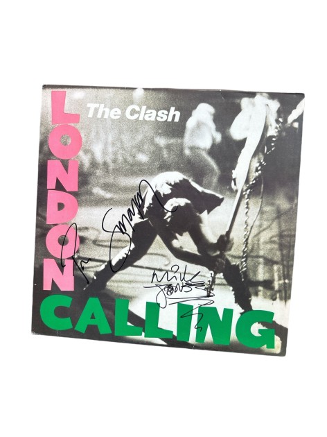 Vinile autografato di Paul Simonon e Mick Jones dei Clash