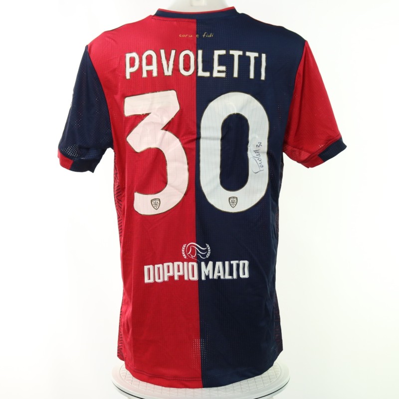 Maglia Pavoletti Unwashed, Cagliari vs Atalanta 2024 - Autografata