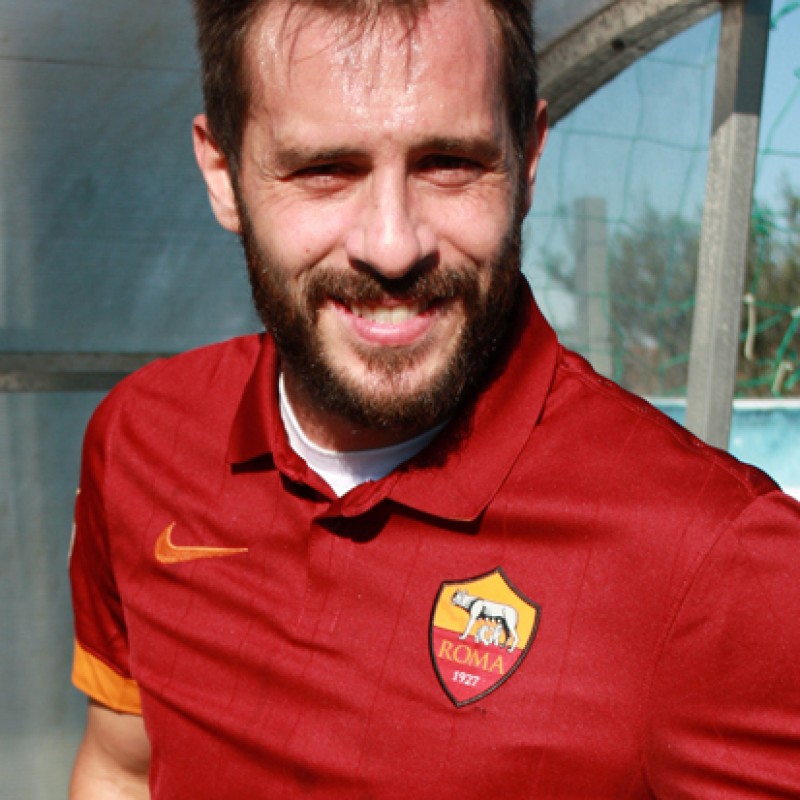 Cassetti Roma match worn shirt, worn in Danieli memorial - Totti signed