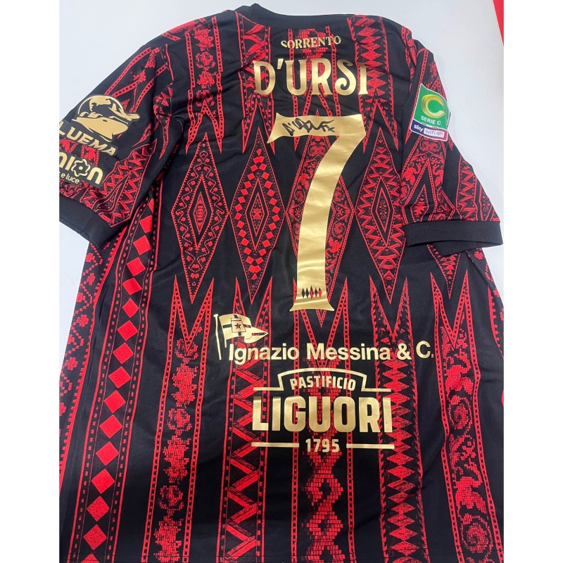 D'Ursi's Signed Unwashed Shirt, Sorrento vs Atalanta U23 2026 - Special Patch Earth Day