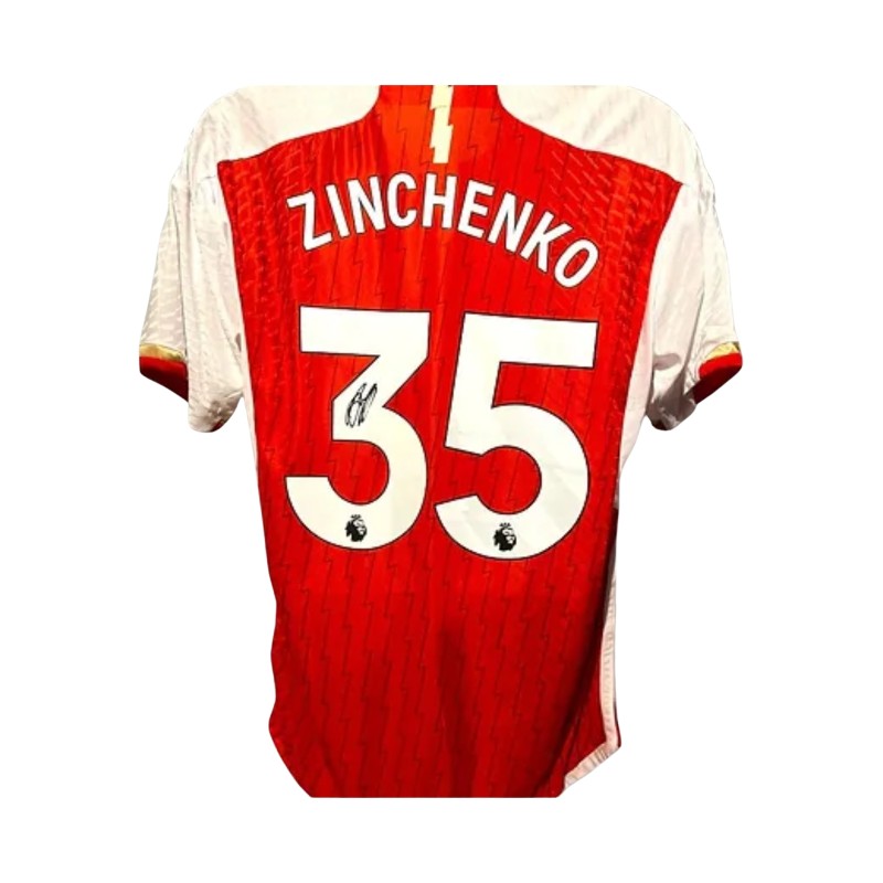 Oleksandr Zinchenko's Arsenal 2023/24 Signed and Framed Player Issue Shirt